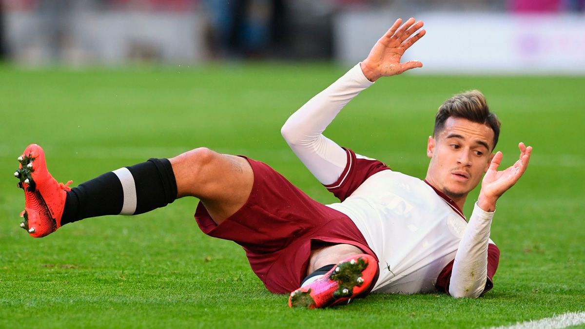 Philippe Coutinho in a match of Bayern Munich in the Bundesliga