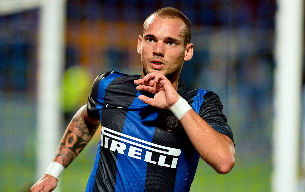 Sneijder, durante su etapa en el Inter