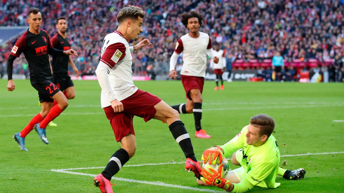 Philippe Coutinho in a match of Bayern Munich in the Bundesliga