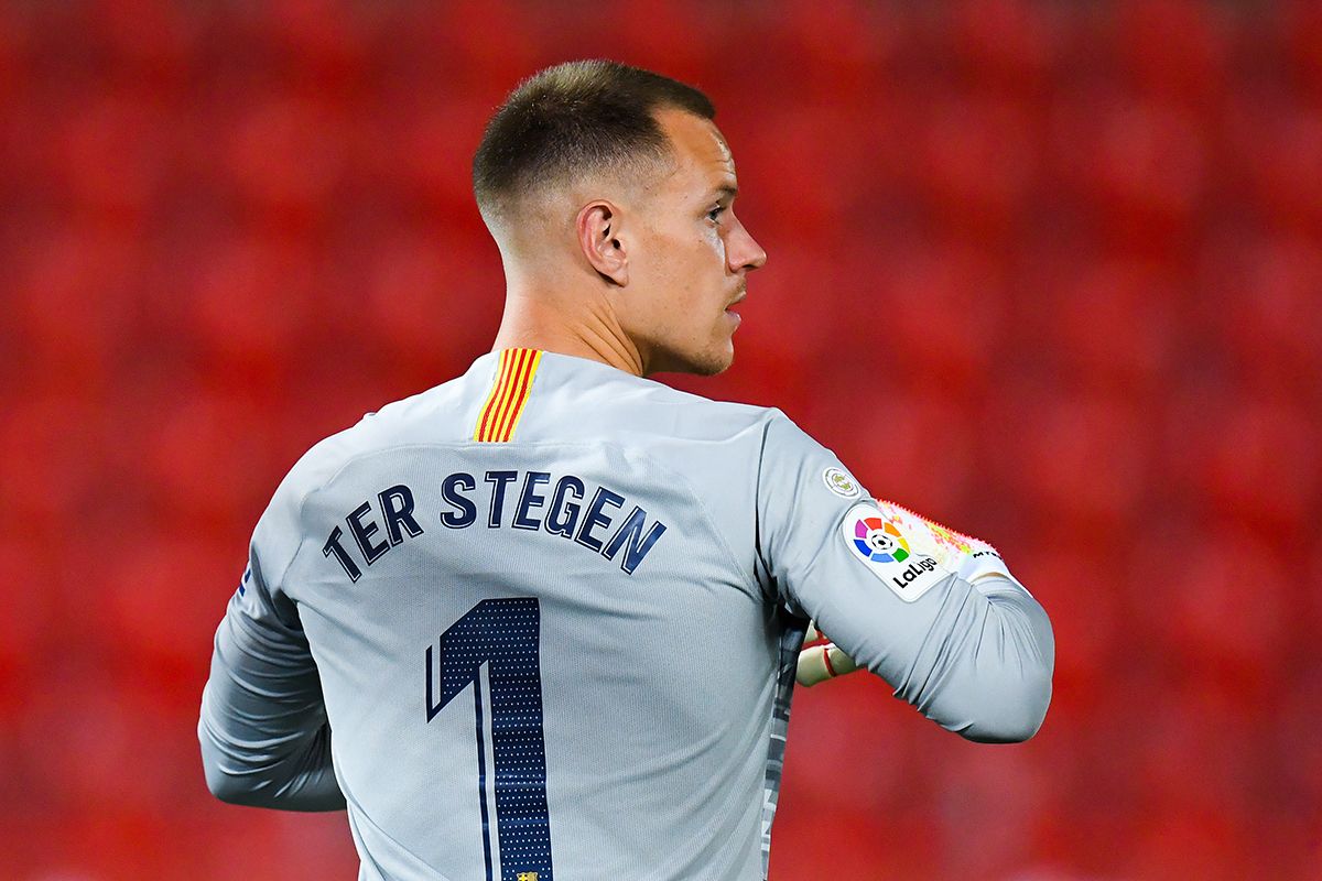 Ter Stegen, in the match against the Mallorca
