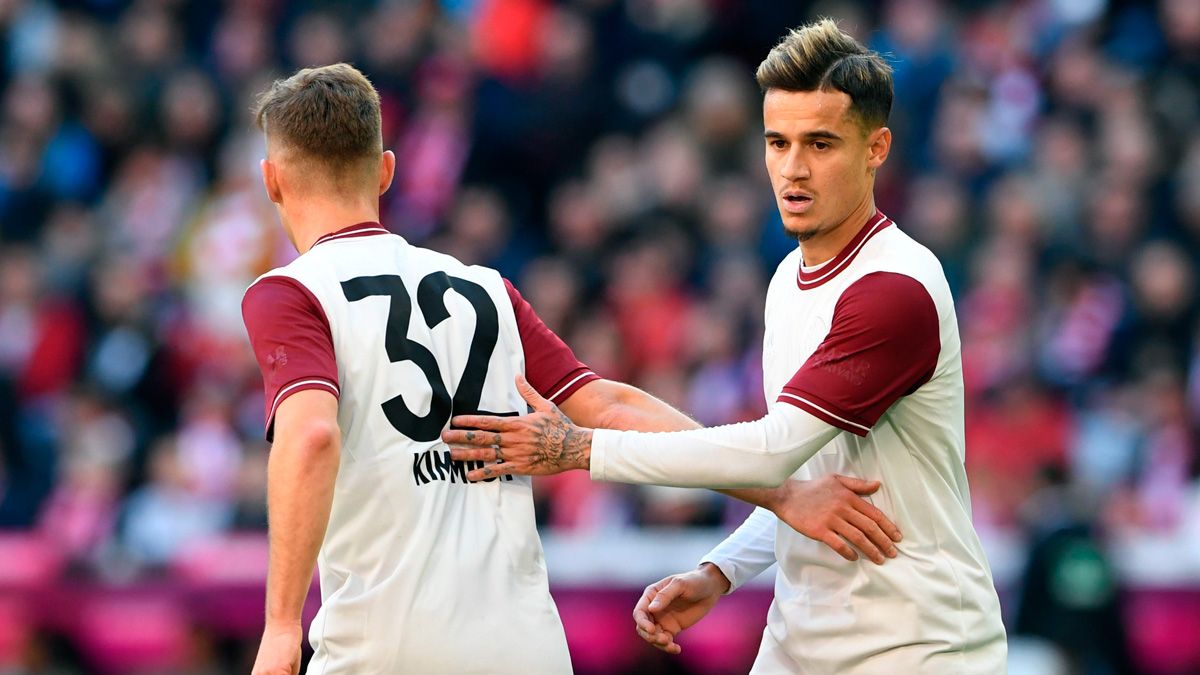 Philippe Coutinho en un partido del Bayern de Múnich en la Bundesliga