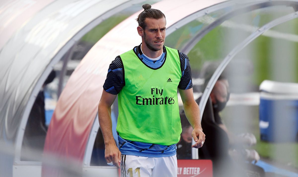 Gareth Bale antes del partido del Madrid ante el Eibar