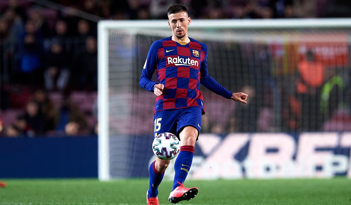 Clément Lenglet, during the match against the Leganés in the Camp Nou