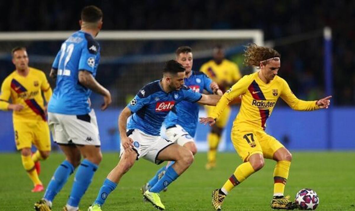 Antoine Griezmann, during a match against the Napoli