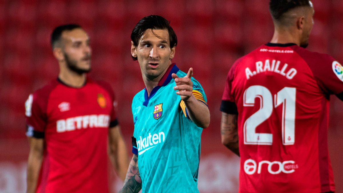 Leo Messi in a match of Barça in LaLiga