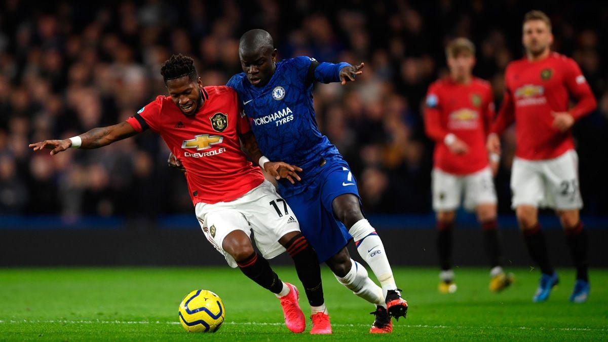 N'Golo Kanté en un partido del Chelsea en la Premier League