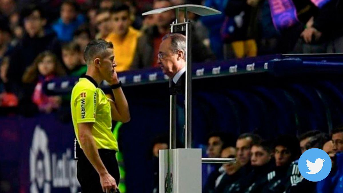 Humorous setting about Florentino Pérez and the referees / Twitter
