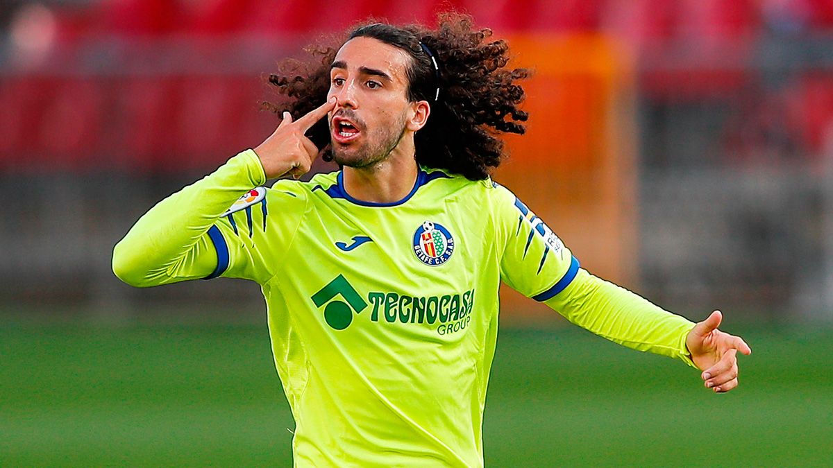 Marc Cucurella en un partido del Getafe en LaLiga