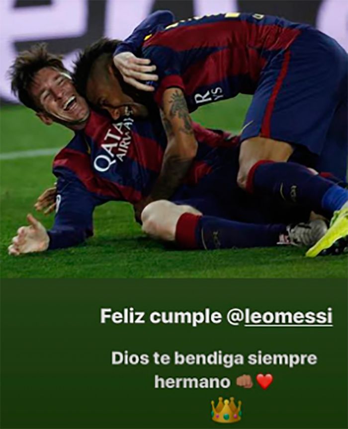 El mensaje de Neymar a Messi