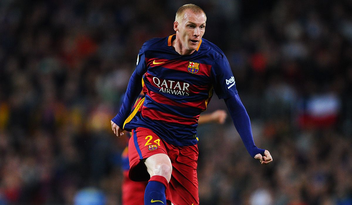 Jeremy Mathieu, ex player of the FC Barcelona, in his stage in the club