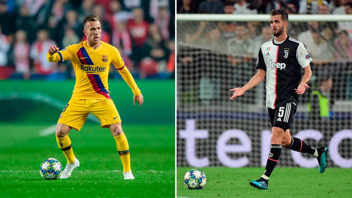 Arthur and Miralem Pjanic in matches of Barça and Juventus in the Champions League