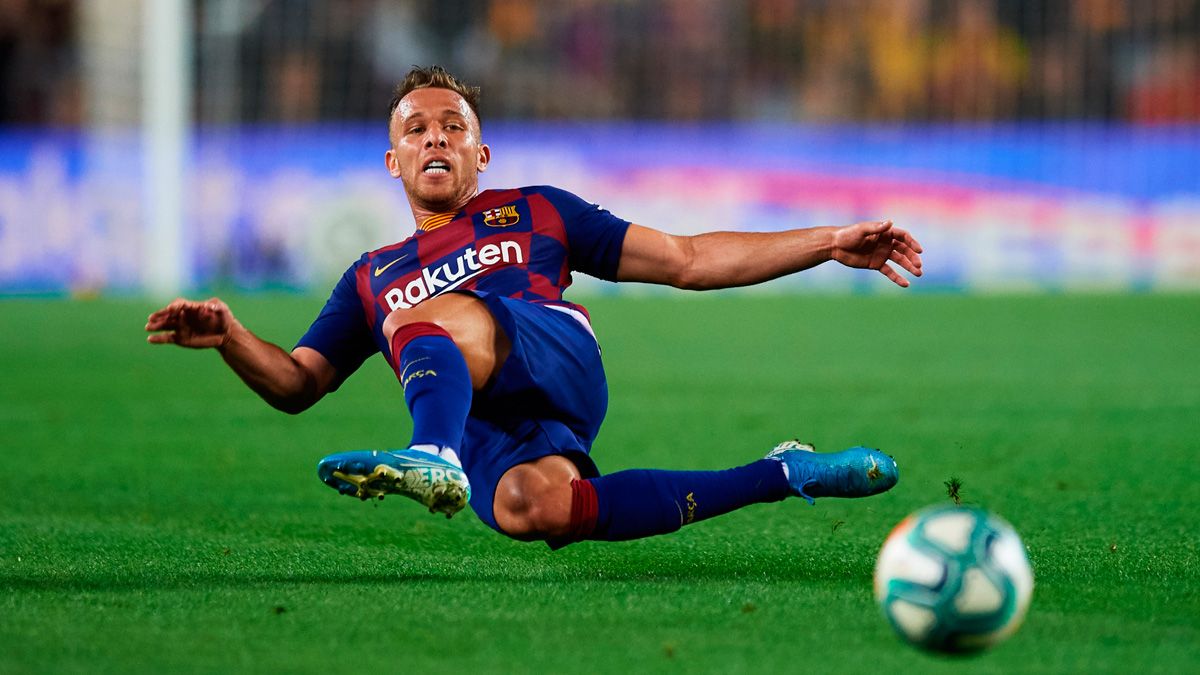 Arthur in a match of Barça in LaLiga