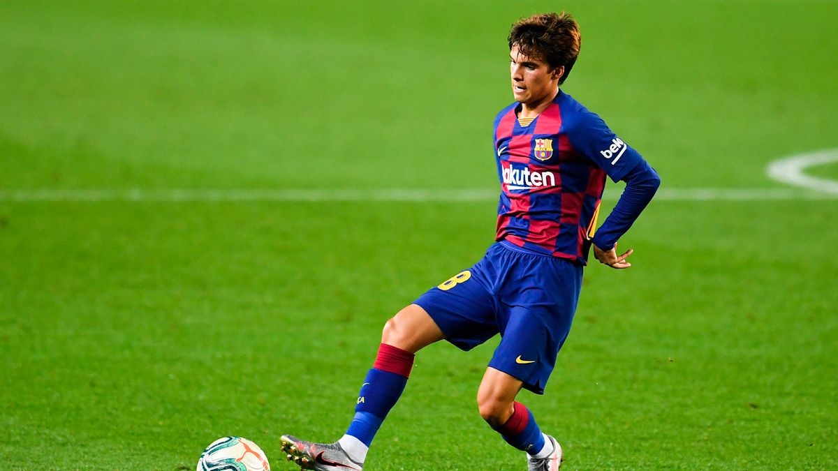 Riqui Puig in a match of Barça in LaLiga