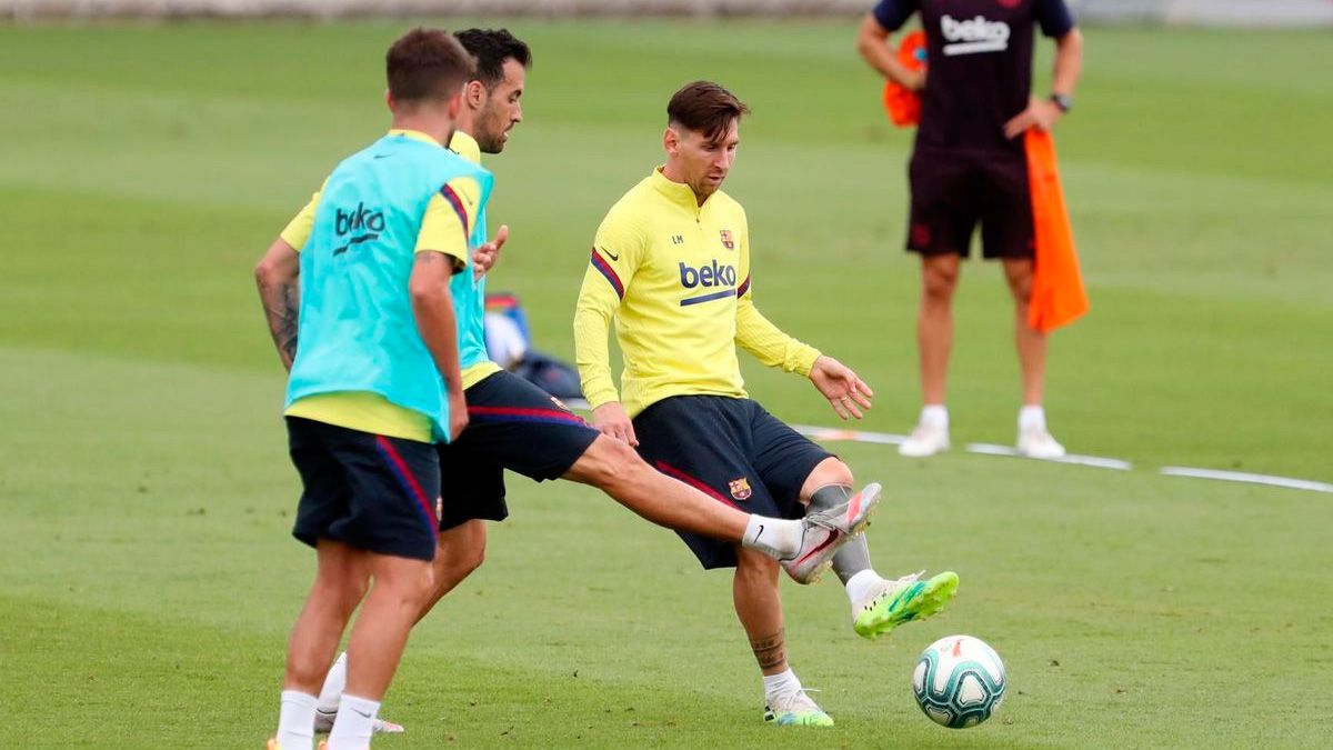 Leo Messi in a training session of Barça | FCB