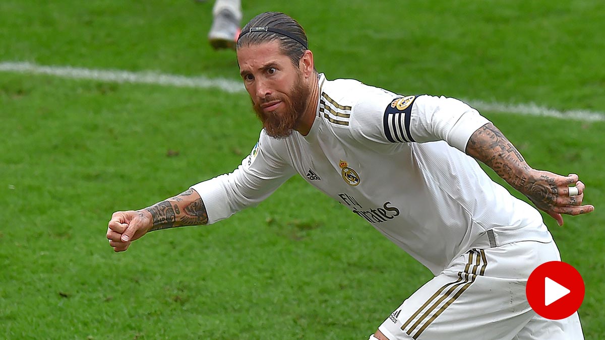 Sergio Ramos, leading in the Athletic Club-Real Madrid