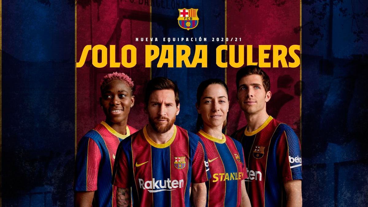 El póster oficial de la camiseta del Barça para la temporada 2020-21 | FCB
