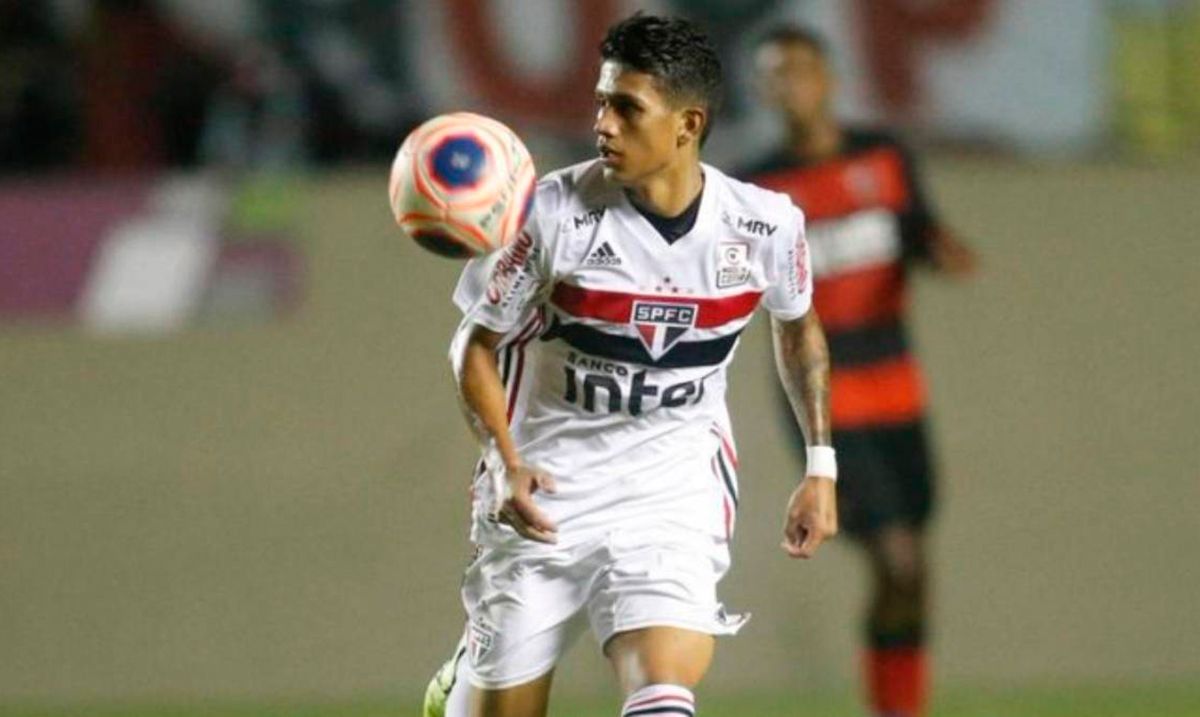 Gustavo Maia, during a match of the Sao Paulo | Twitter