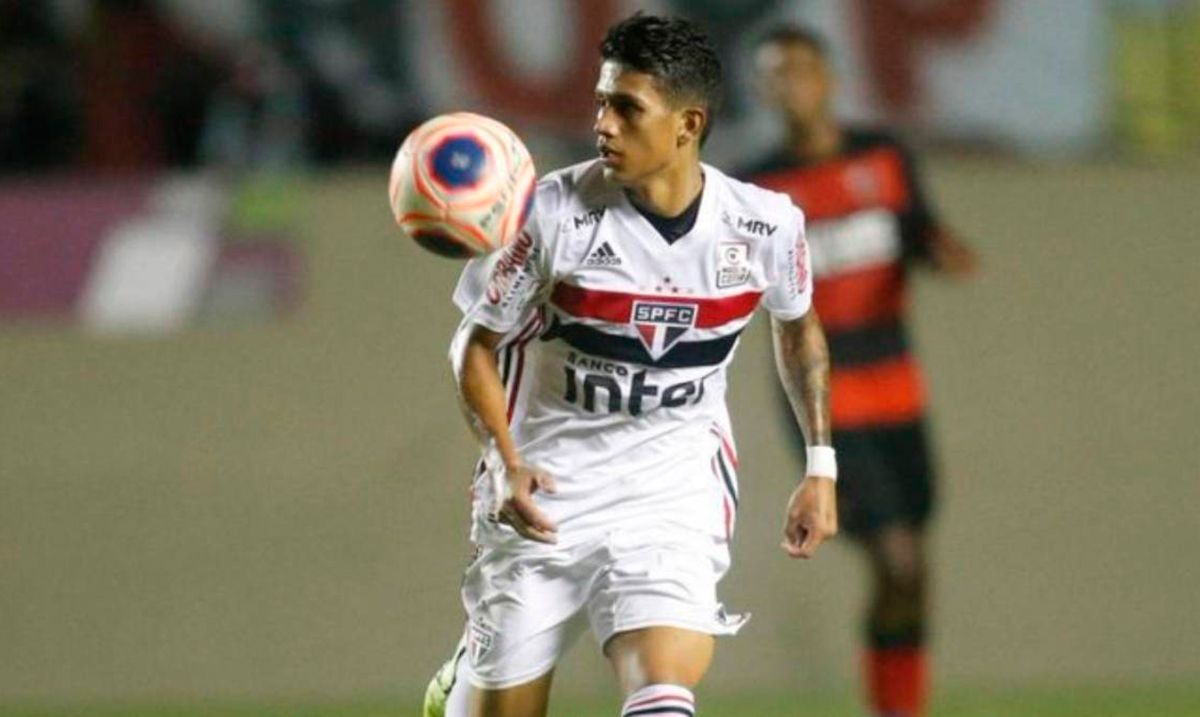 Gustavo Maia, durante un partido del Sao Paulo | Twitter