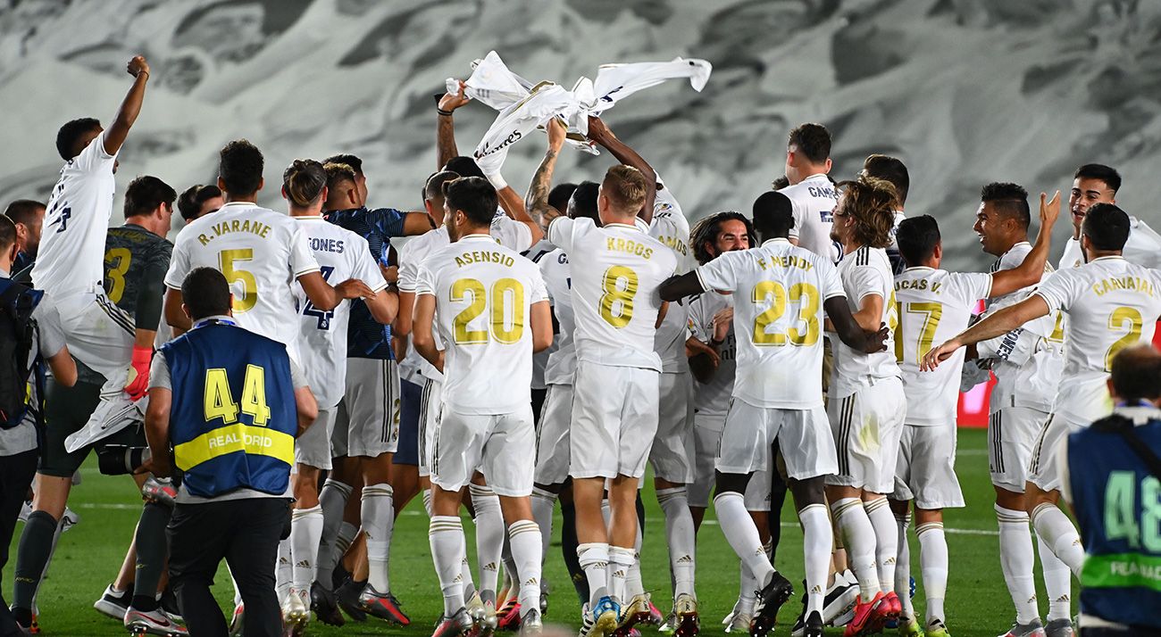 The players of the Madrid celebrate LaLiga