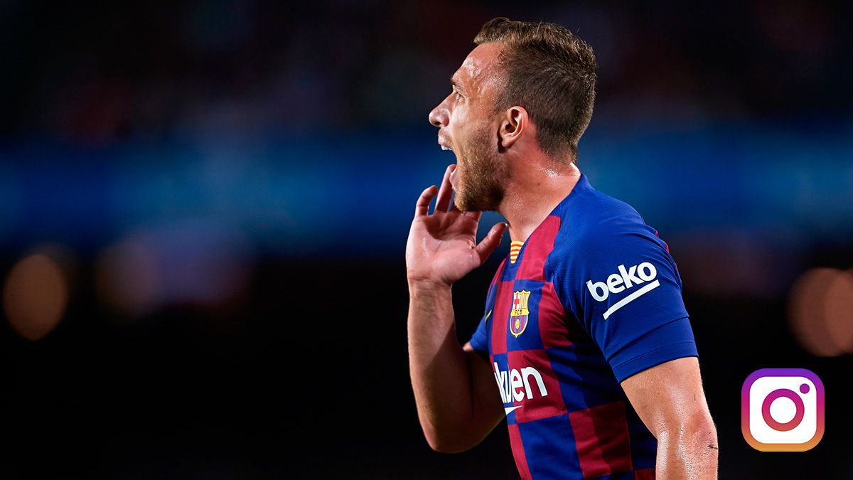 Arthur in a match of Barça in LaLiga