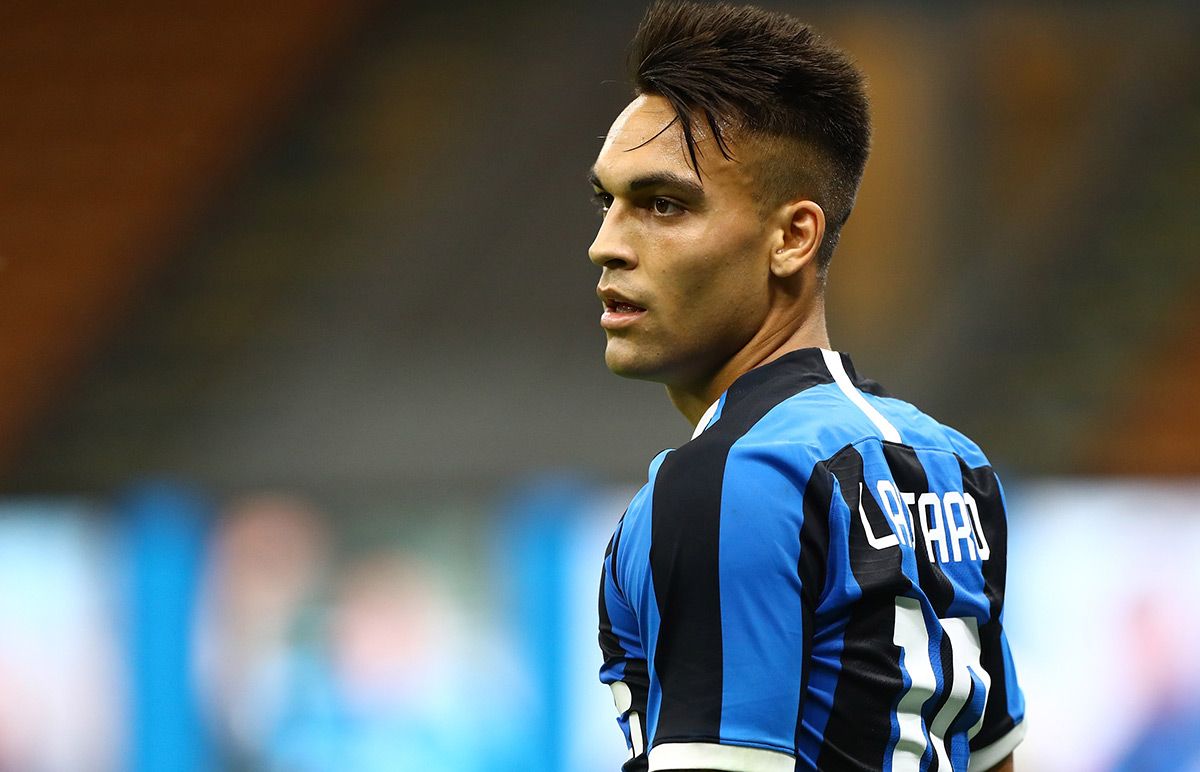 Lautaro Martínez, during a match with the Inter of Milan this season