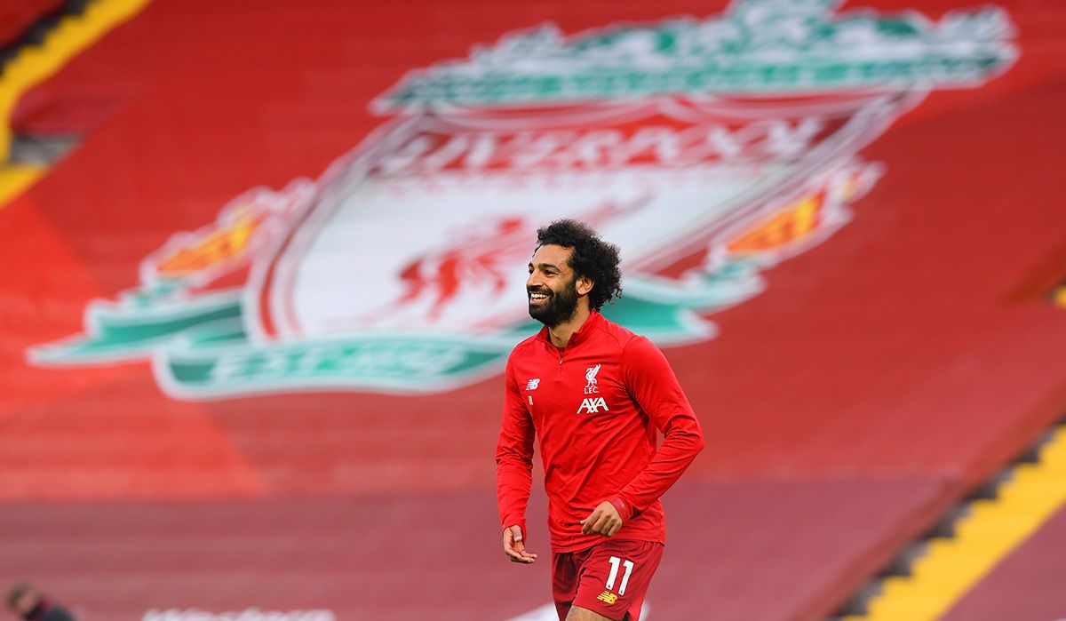 Mohamed Salah, before a match with the Liverpool