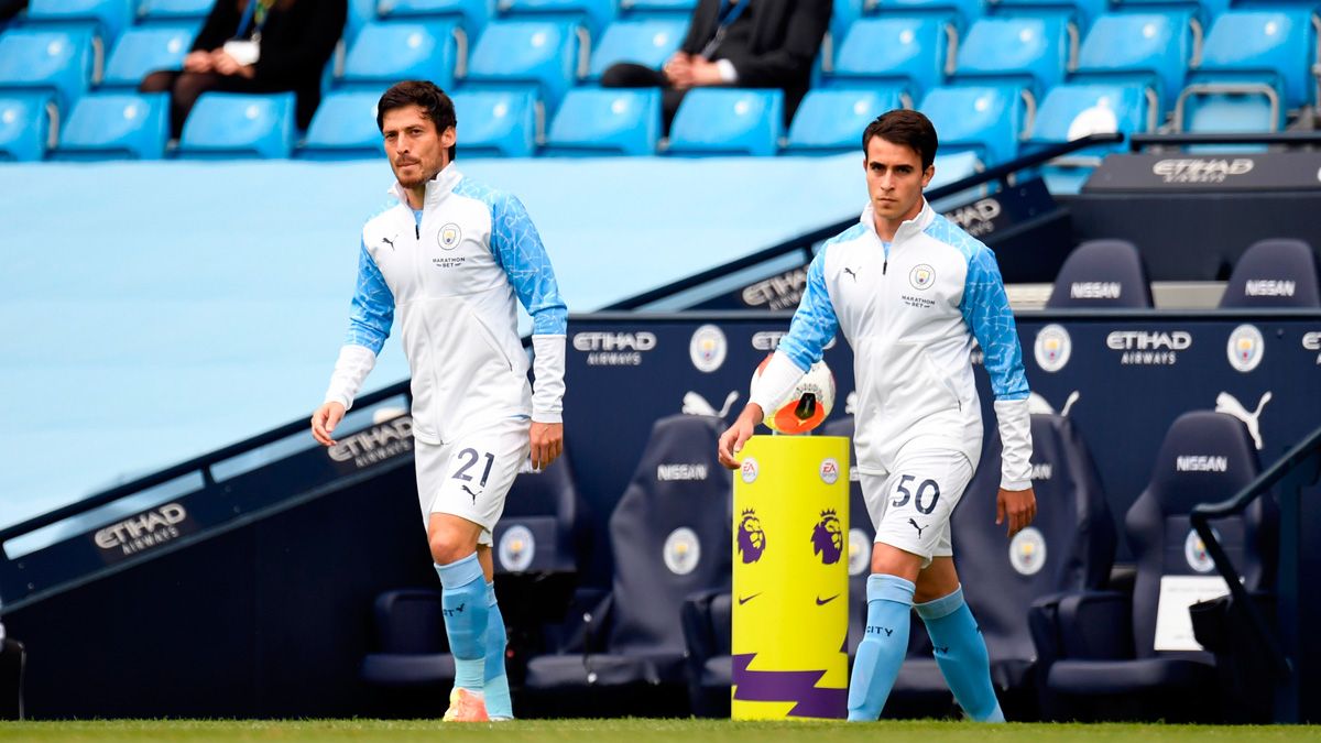 Eric Garcia in a match of Manchester City in the Premier League