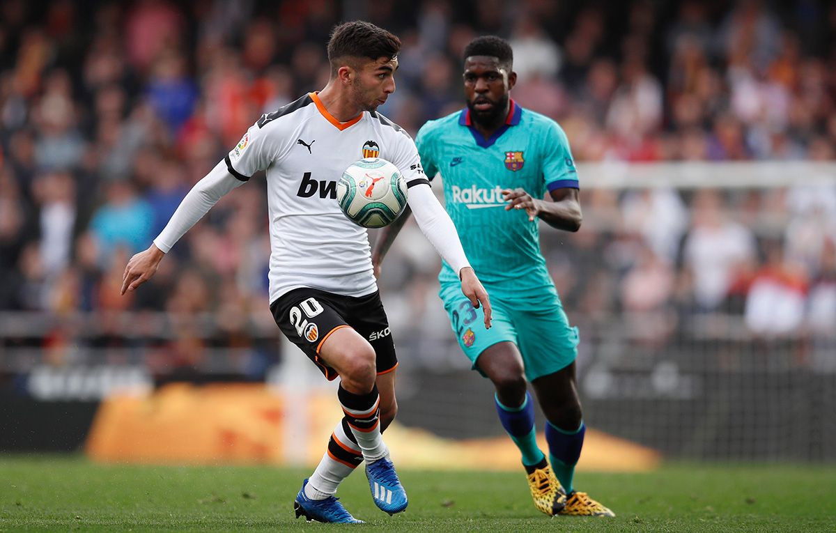 Ferran Torres, during a match against the FC Barcelona this season