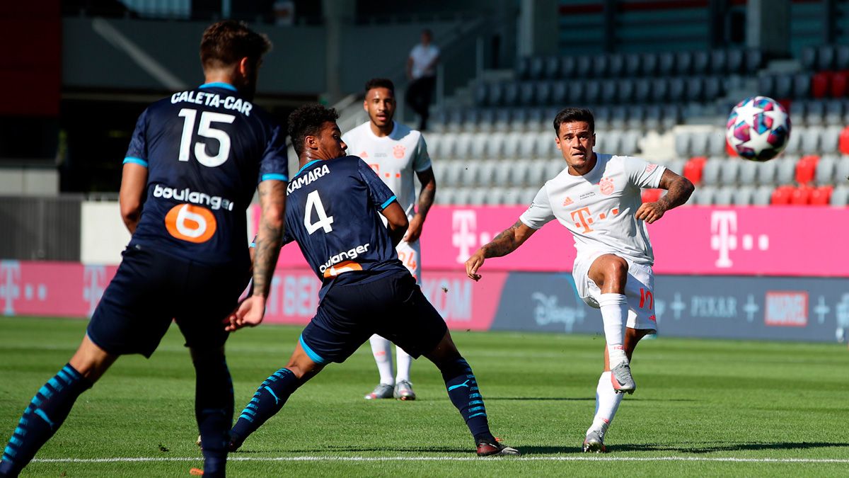 Philippe Coutinho in a friendly match of Bayern Munich