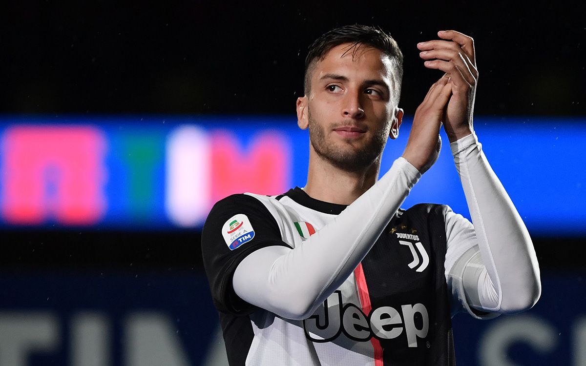 Rodrigo Bentancur, durante la presentación de plantilla de la Juventus