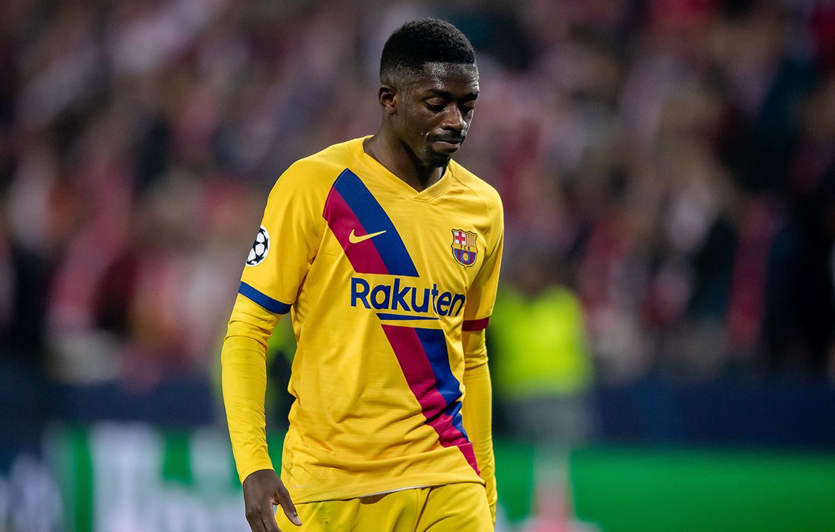 Ousmane Dembélé, during a match with the Barça as a visitor