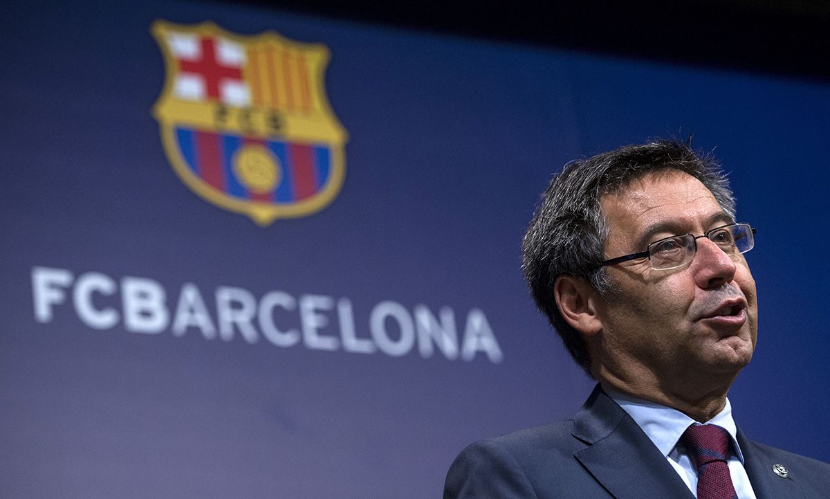 Josep Maria Bartomeu, during an appearance in an image of archive
