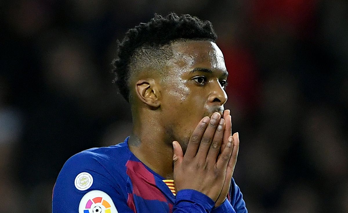 Nélson Semedo, lamentando haber fallado una ocasión muy clara