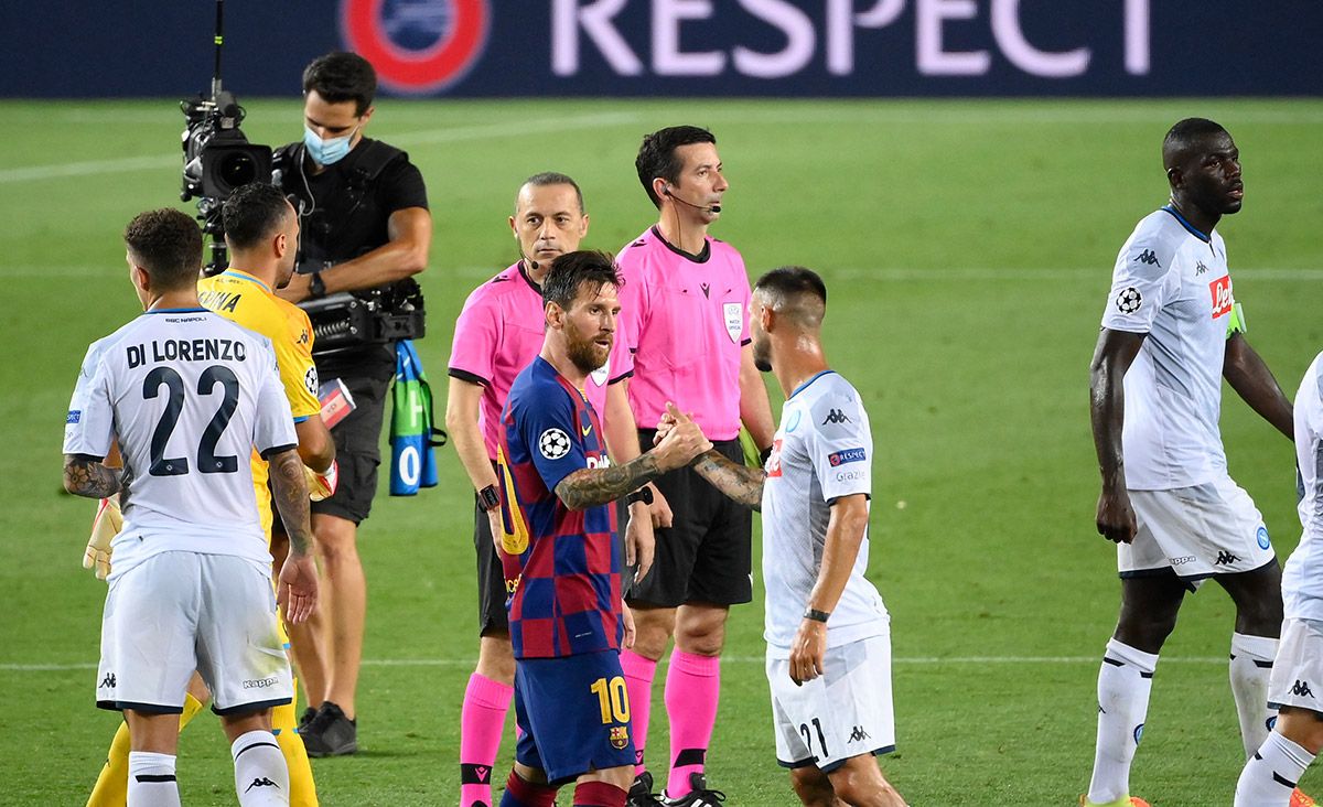 Leo Messi, tras el partido contra el Napoli