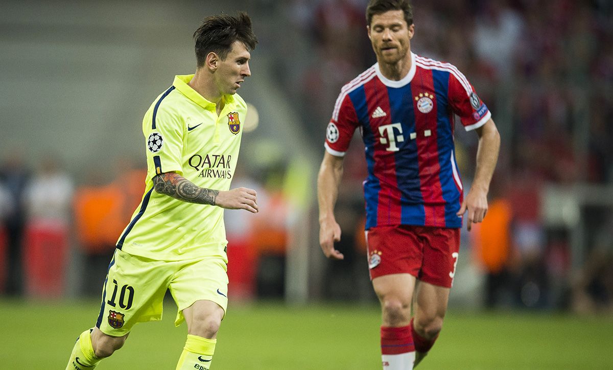 Leo Messi, during a match against the Bayern Munich in 2015