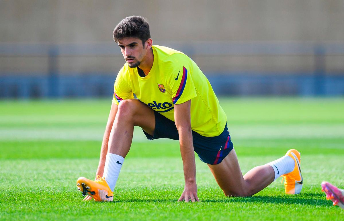 Francisco Trincao, in his first training with the FC Barcelona