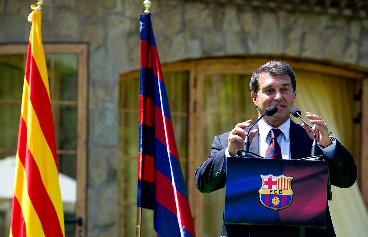 Joan Laporta, in an image of archive as a president of the Barça