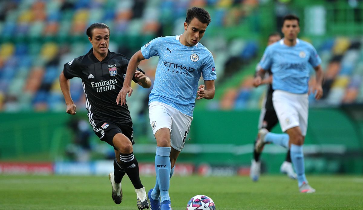 Eric García en el Manchester City-Olympique de Lyon