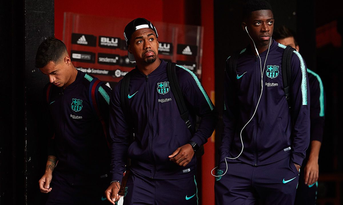 Coutinho, Dembélé and Malcom, in an expedition of the FC Barcelona