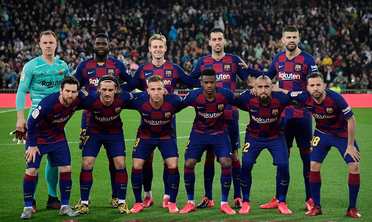 Players of the FC Barcelona