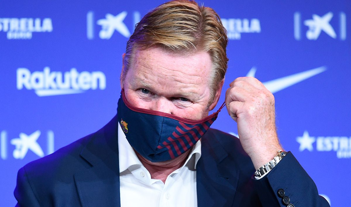 Ronald Koeman, during his official presentation with the FC Barcelona