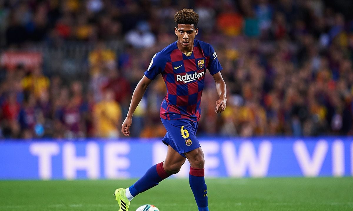 Jean-Clair Todibo, during a match with the FC Barcelona