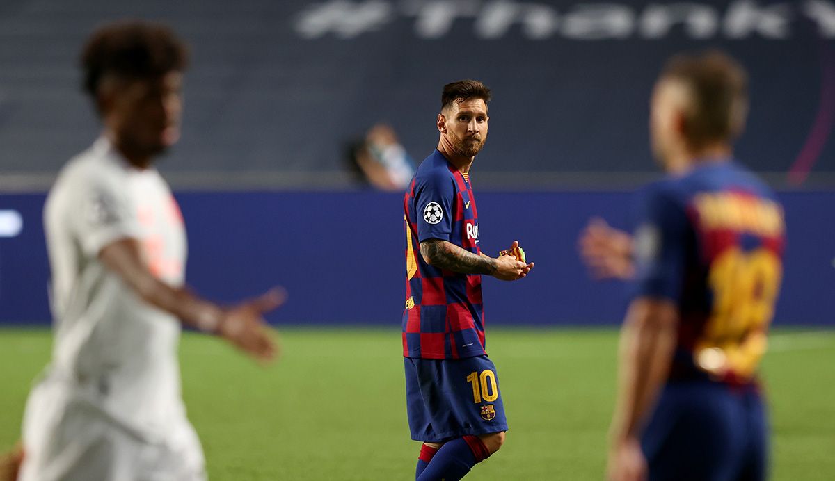 Leo Messi, just after the match against the Bayern Munich
