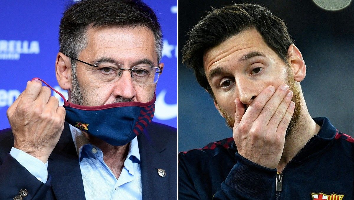 Lionel Messi y Josep Maria Bartomeu