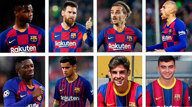 These are the forwards of the FC Barcelona for the season 2020-21