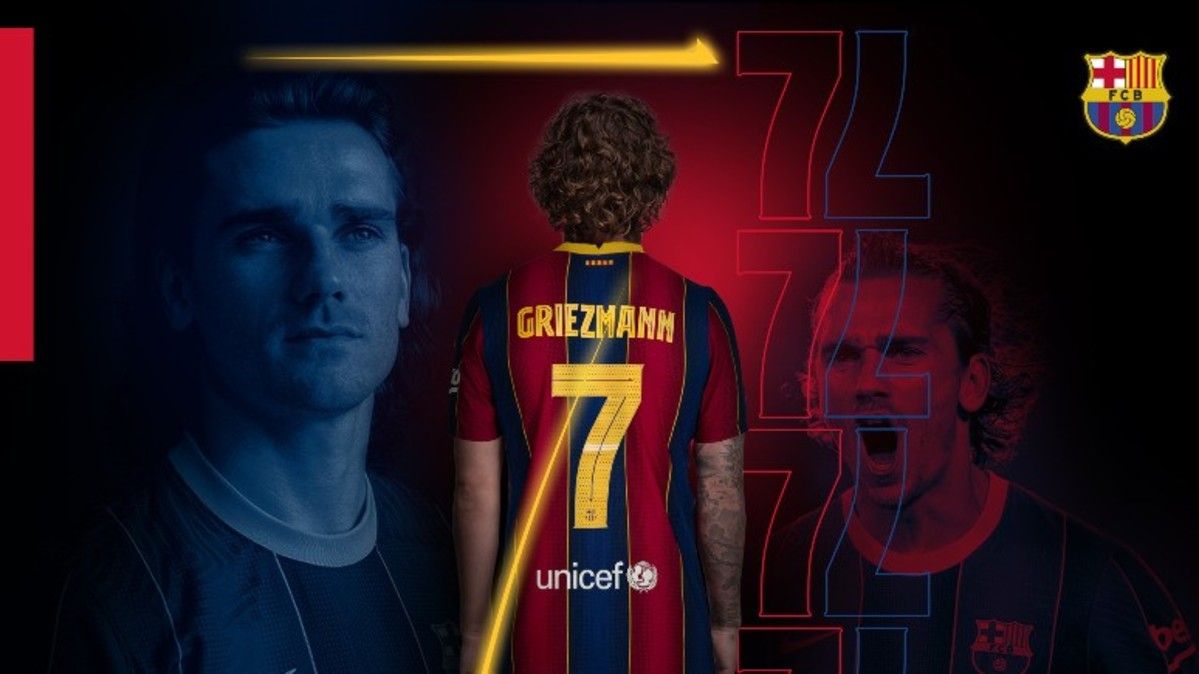 Griezmann recupera el dorsal 7 en el FC Barcelona