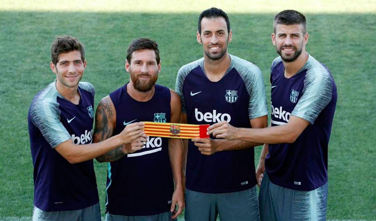 Imagen de los capitanes del FC Barcelona 2020-21