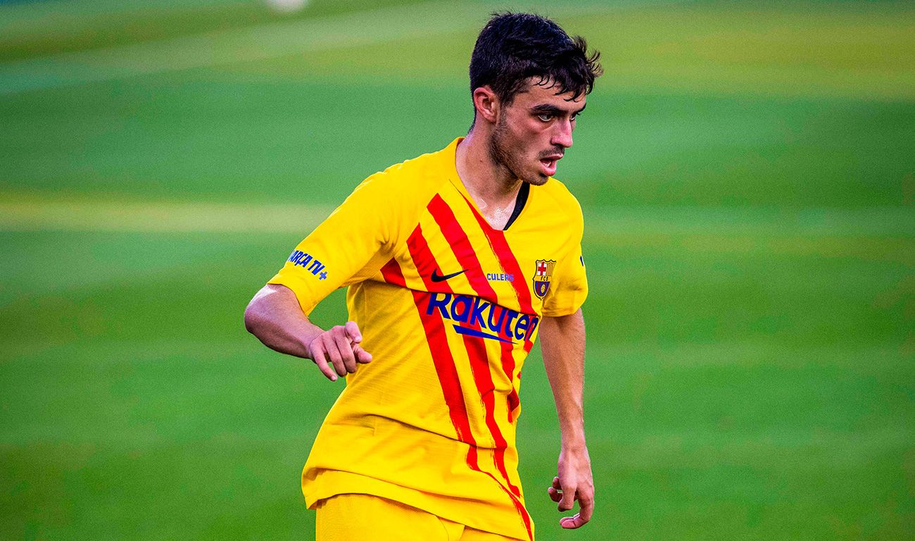 Pedri en su debut en pretemporada con el Barça / Foto: Twitter FCB