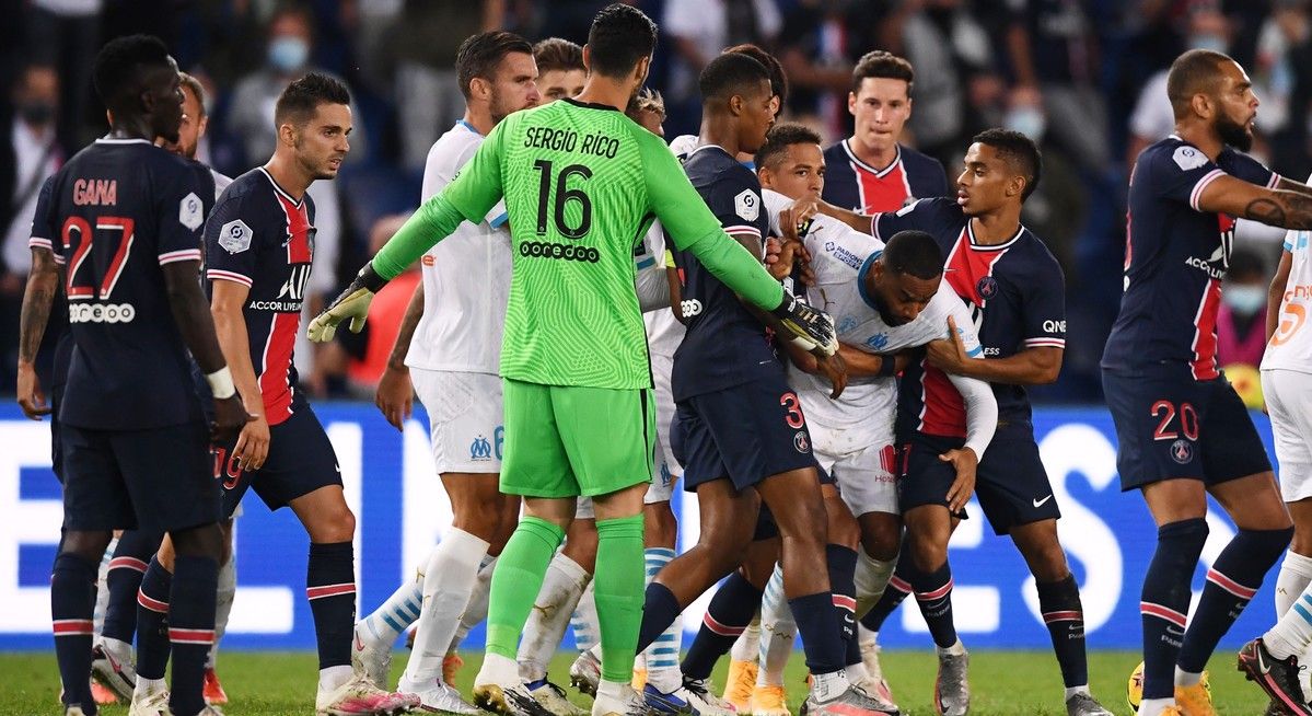 Tangana entre PSG y Olympique de Marsella