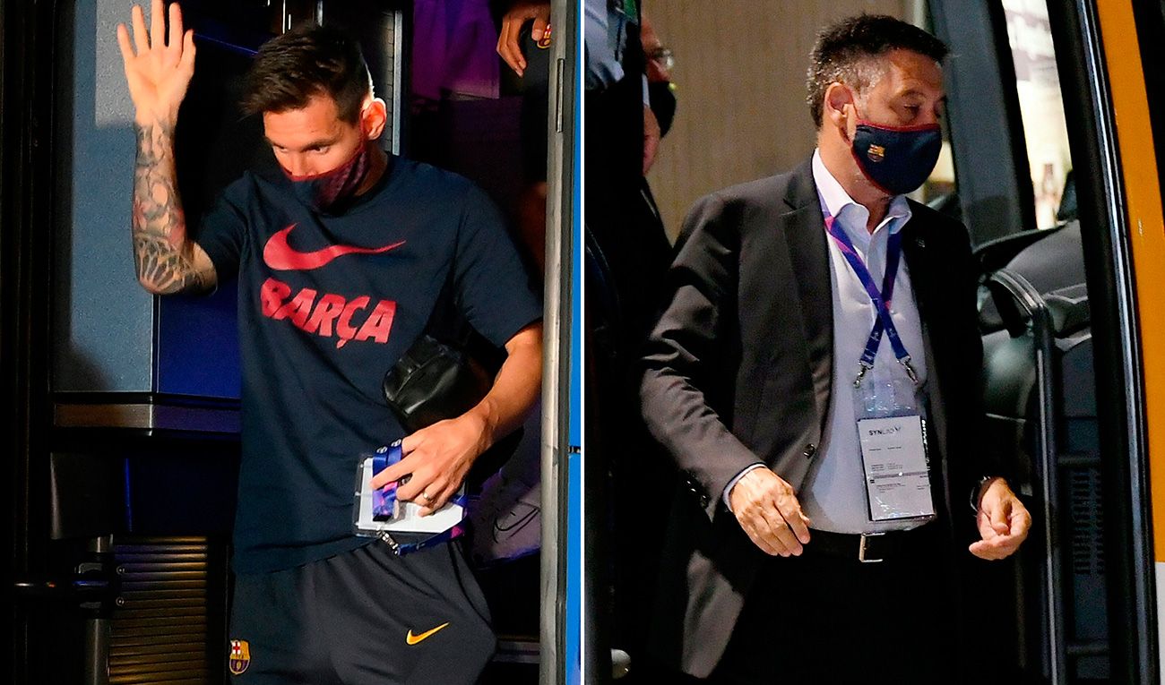 Leo Messi and Josep Maria Bartomeu, confronted